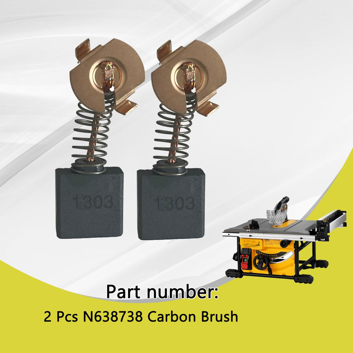 2 Pcs N638738 Carbon Brush Compatible with DWE7492 Table Saw Replacement Parts