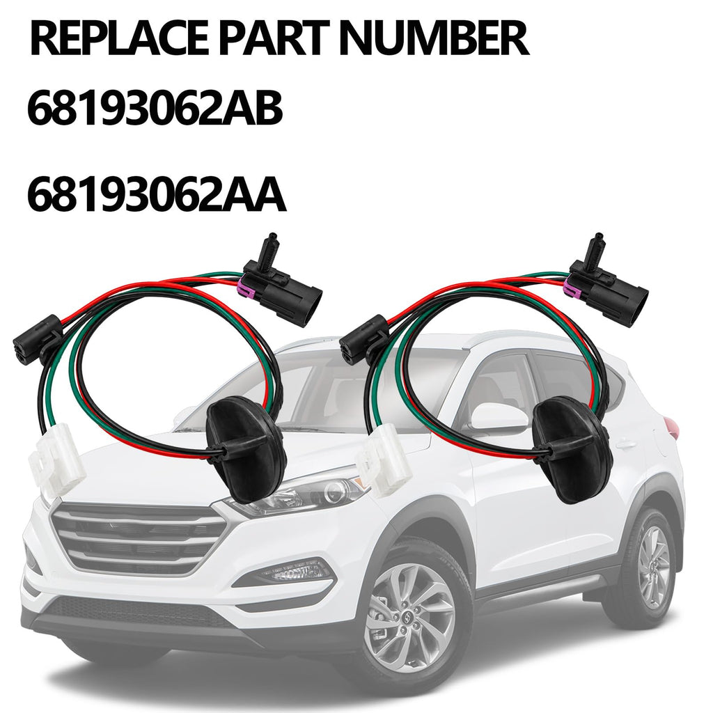 2pcs Headlight Lamp Wiring Harness Compatible with 2009-2018 Dodge Ram 1500