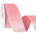 Light Pink Velvet Wired Ribbon 2.5 Inch Velvet