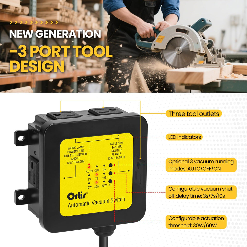 2026 New! Automatic Vacuum Switch - Ortis Dust Control Autoswitch