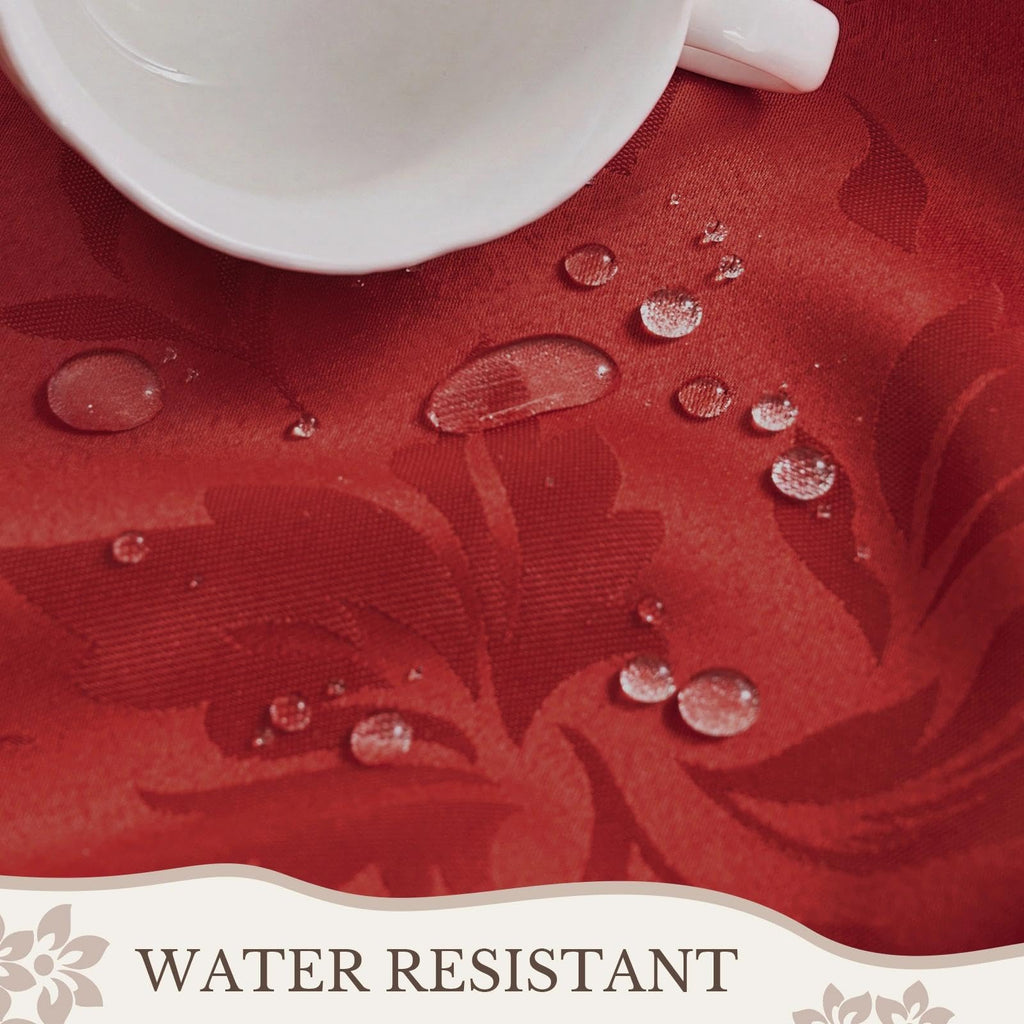 Christmas Jacquard Rectangle Tablecloth 60 x 84 Inch, Red