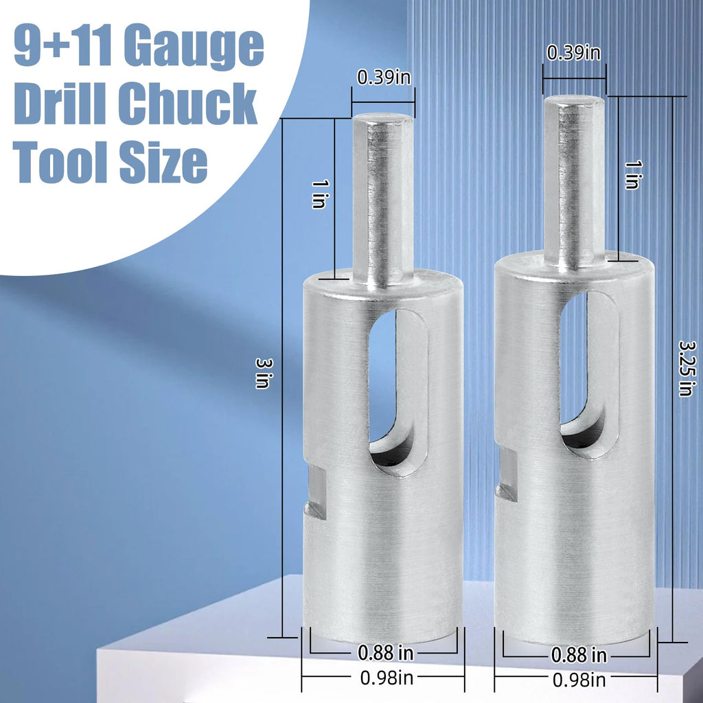 9 Gauge+11 Gauge Drill Chuck Tool EZ Twist Ties for Chain Link Fence Ties