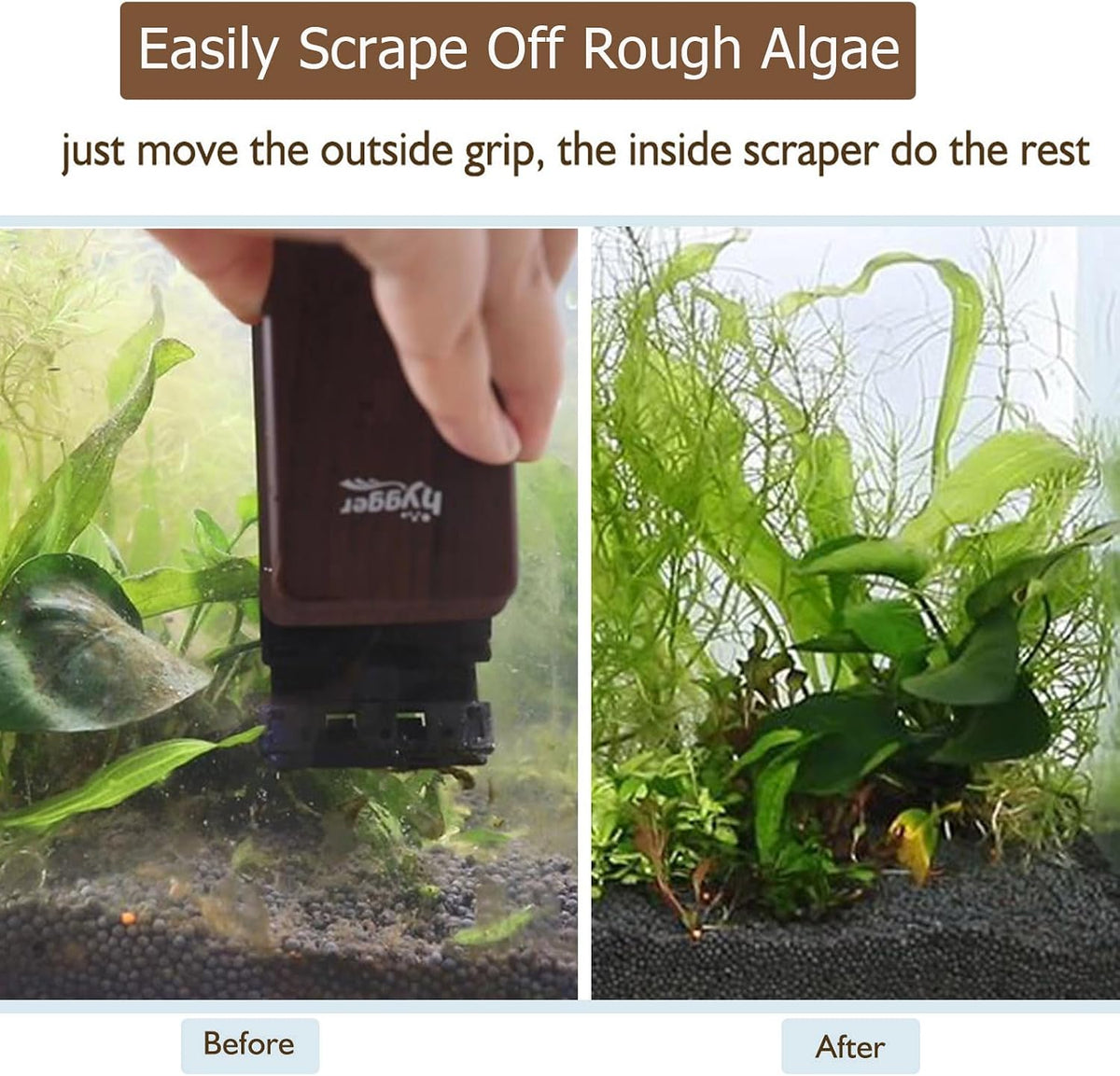 Aquarium Strong Magnetic Cleaner Algae Magnet Cleaning Tool with Scraper Floating Brush for Fish Glass Tank S