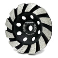 4.5 inch Concrete Grinding Wheel, Diamond Discs for Angle Grinder, 18 Turbo Segments, #30/40 Grit, Medium Bond, 5/8"-11 Short Arbor