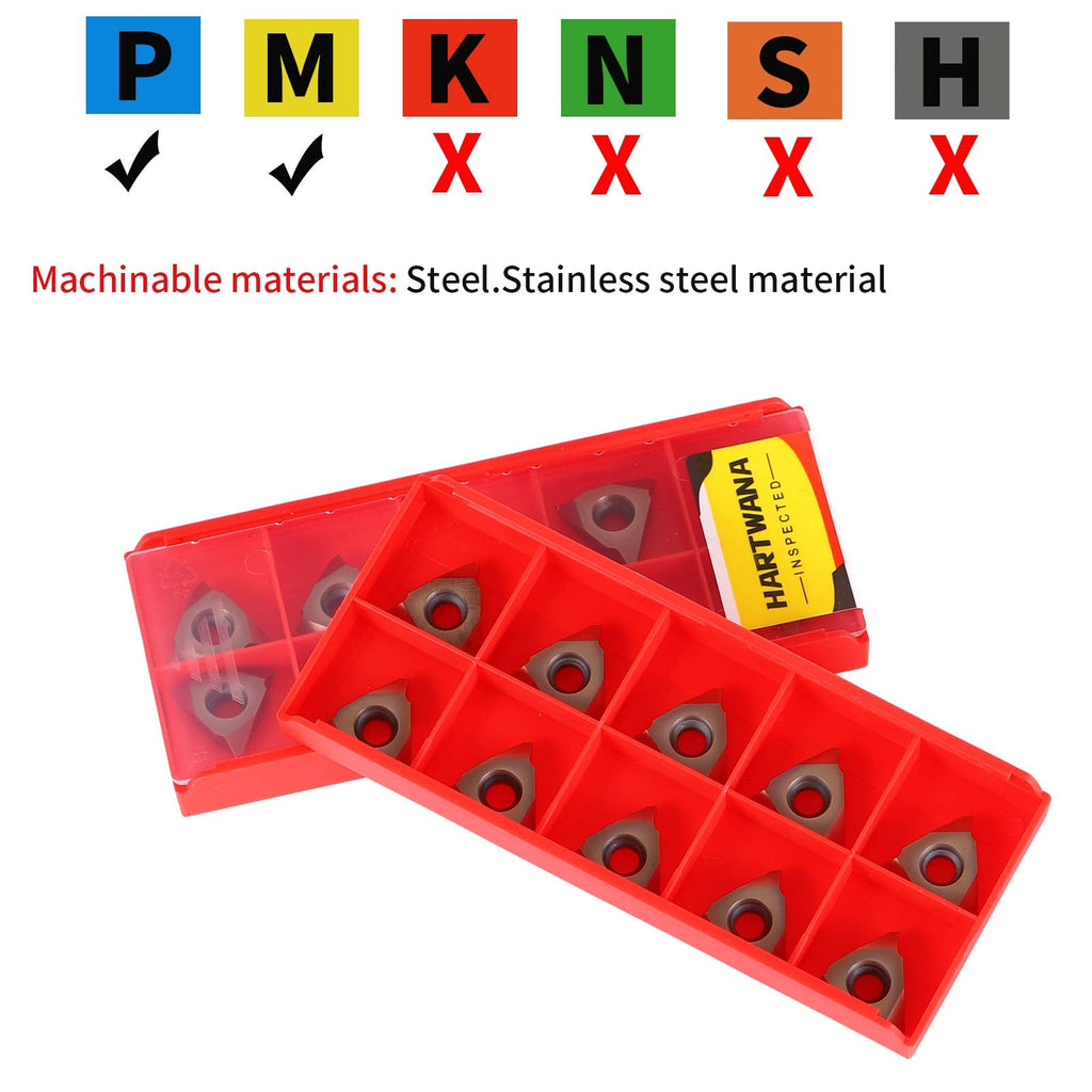 CNC Lathe Indexable Carbide Blade Threaded Blade Vertical Installation Lathe Cutting Tool 16VERAG55 10PCS