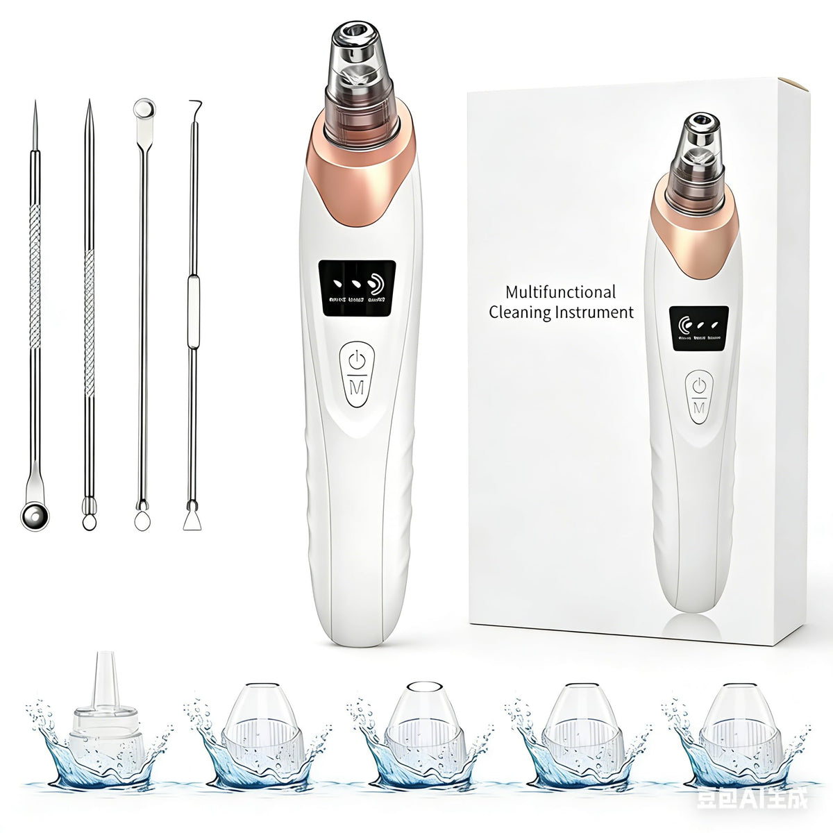 Blackhead Remover Vacuum - Professional Blackhead Extractor for Face with 3 Adjustable Suction Levels, USB
