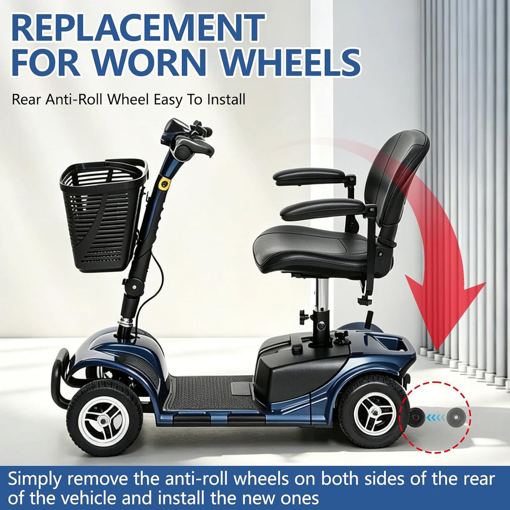 Anti-Tip Wheel for Go-Go for Pride for Vive Mobility Scooter