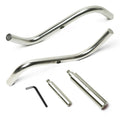 BMWOOD S Shaped Stainless Steel Tool Rest Set with 1" and 5/8" Stems for Woodturning Lathe Bowl Turning.