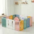 14-Panel Modular Foldable Baby Playpen & Safety Activity Yard (Astronaut Edition) with Locking Walk-Through Gate for Infants & Toddlers