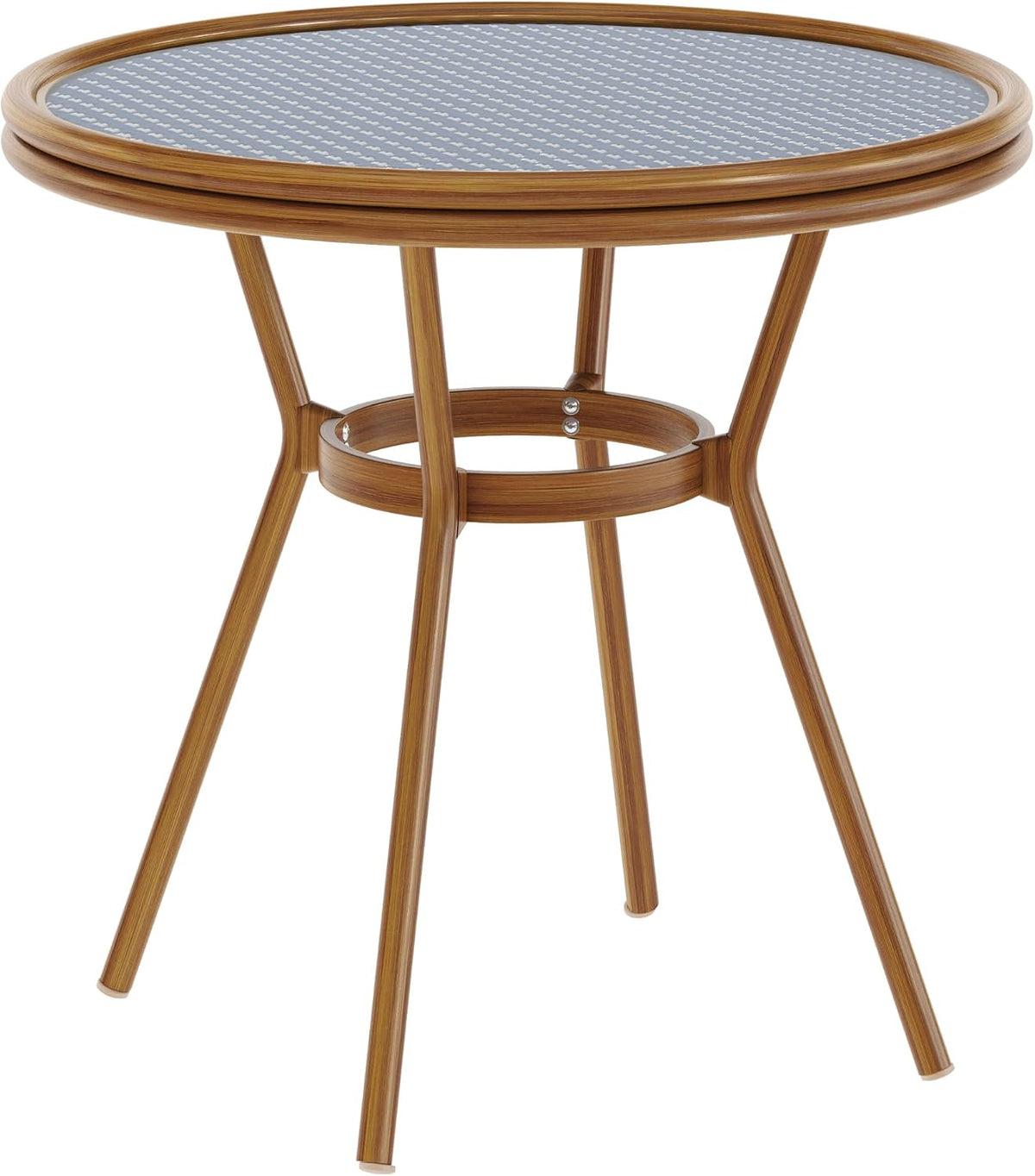 31.5" Navy/White Indoor/Outdoor Bistro Table