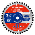 WORKPRO 7-1/4" Circular Saw Blade, 40T General Wood Cutting