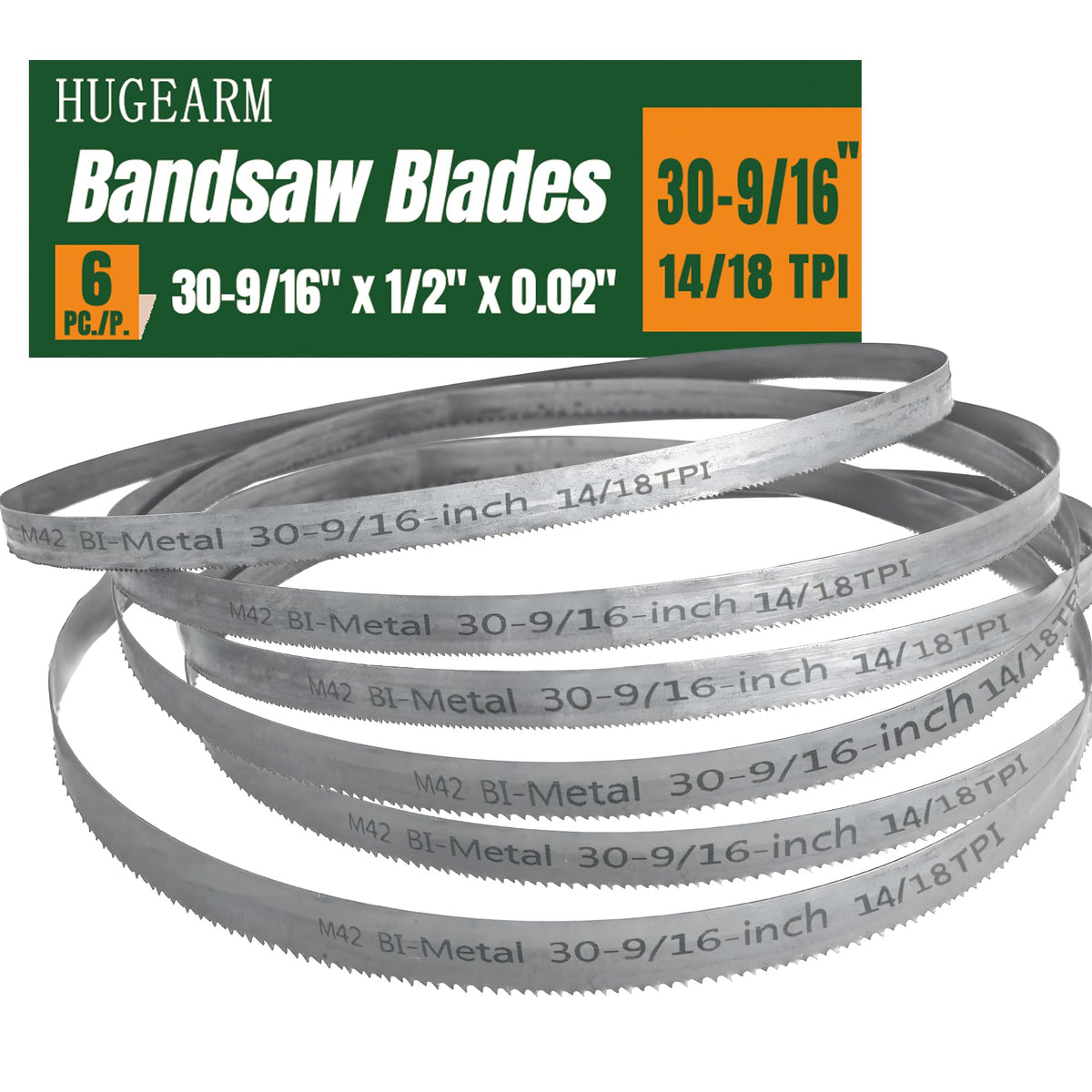 6 Pcs 30-9/16 Inch Bandsaw Blades for Milwaukee M12 Fuel Bandsaw, 14/18 TPI