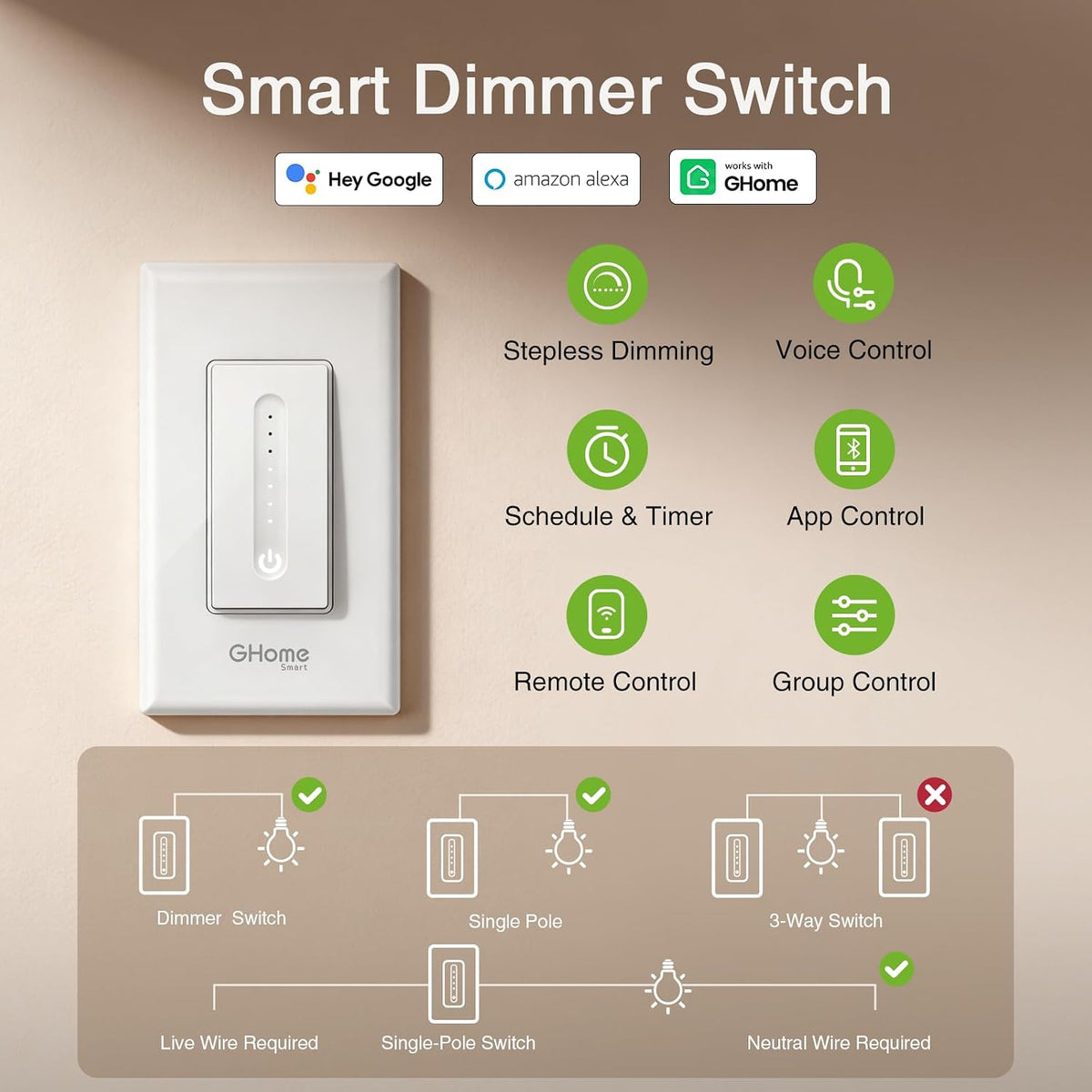 Dimmer Switch, Single Pole