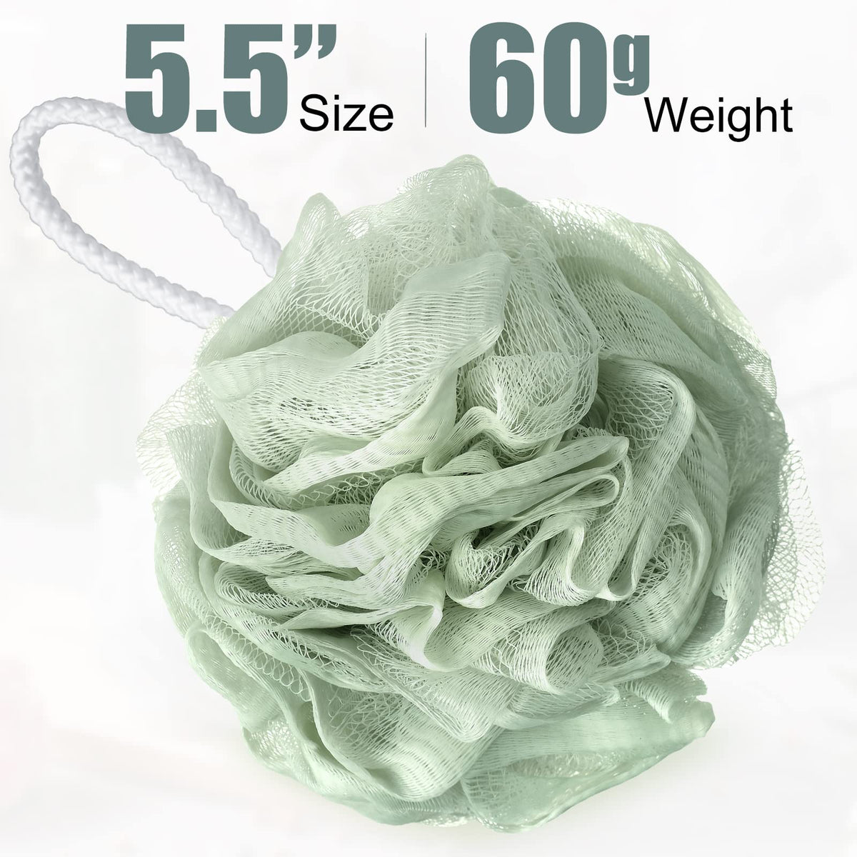 32 Pcs Bath Sponge Shower Loofahs Bulk 60 g Charcoal Large Mesh Puff Soft Scrubber for Men and Women Exfoliating