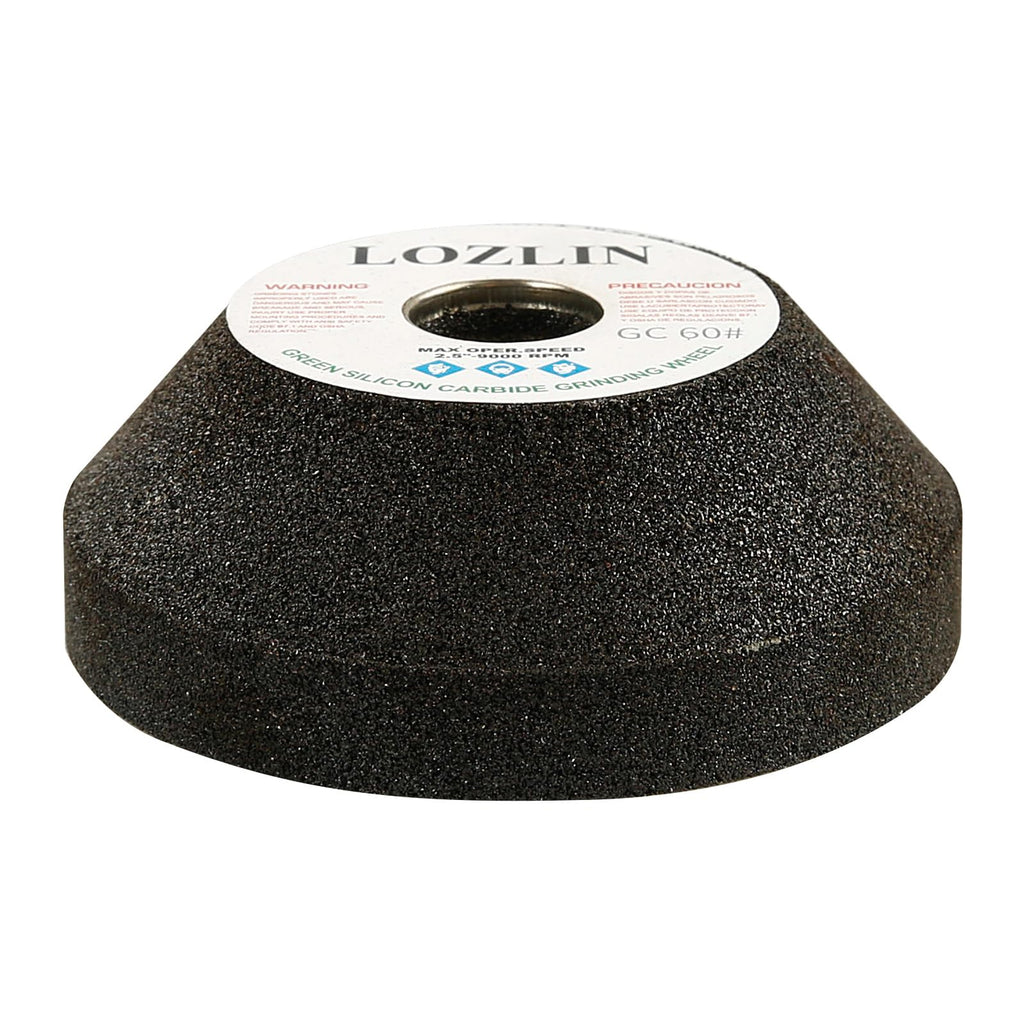 LOZLIN 3 Inch Silicon Carbide Grinding Wheel for Angle Grinder - 80mm Metal Polishing, Ceramic Tile/Glass Trimming, Granite Chamfering & Renovation, Heavy-Duty Abrasive Tool (180#)