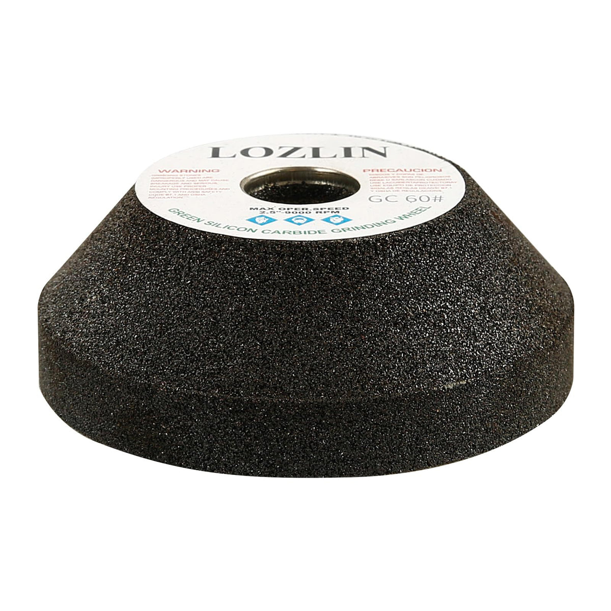 LOZLIN 3 Inch Silicon Carbide Grinding Wheel for Angle Grinder - 80mm Metal Polishing, Ceramic Tile/Glass Trimming, Granite Chamfering & Renovation, Heavy-Duty Abrasive Tool (180#)