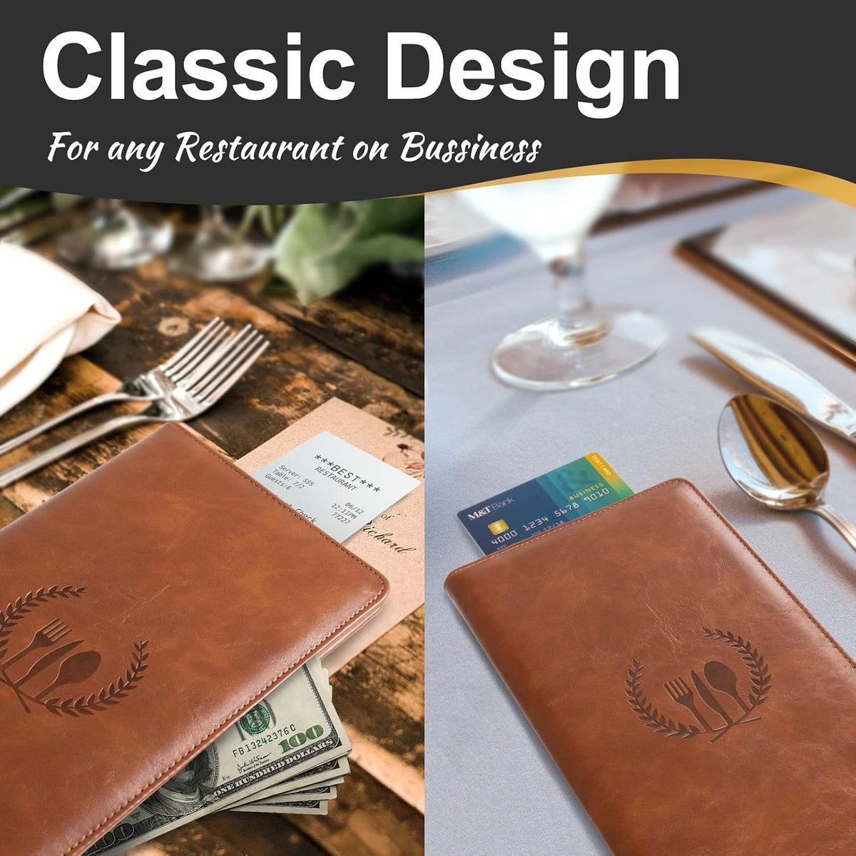 Restaurant Check Presenters, Guest Check Card Holder, Restaurant Bill Holder, Check Presenters for Restaurants