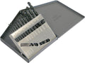 Chicago Latrobe 550 Series Cobalt Steel Jobber Length Drill Bit Set with Metal Case, Gold Oxide Finish, 135 Degree Split Point, Inch, 13-piece, 1/16" - 1/4" in 1/64" increments