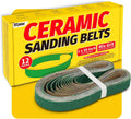 12 Pack 1 x 30 Inch Zirconia Ceramic Sanding Belts Kit – 40, 60, 80, 100, 120, 180 Grits Premium Metal Grinding Belts for Knife Sharpening, Stock Removal, and Bevel Work