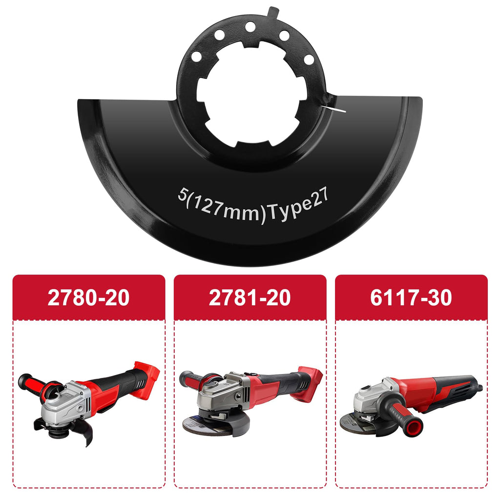 Angle Grinder 43-54-1220 5" Type 27 Wheel Blade Guard Fits for Milwauke-e Angle Grinder 2780-20, 2781-20, 6117-30, 6117-31, 6124-30