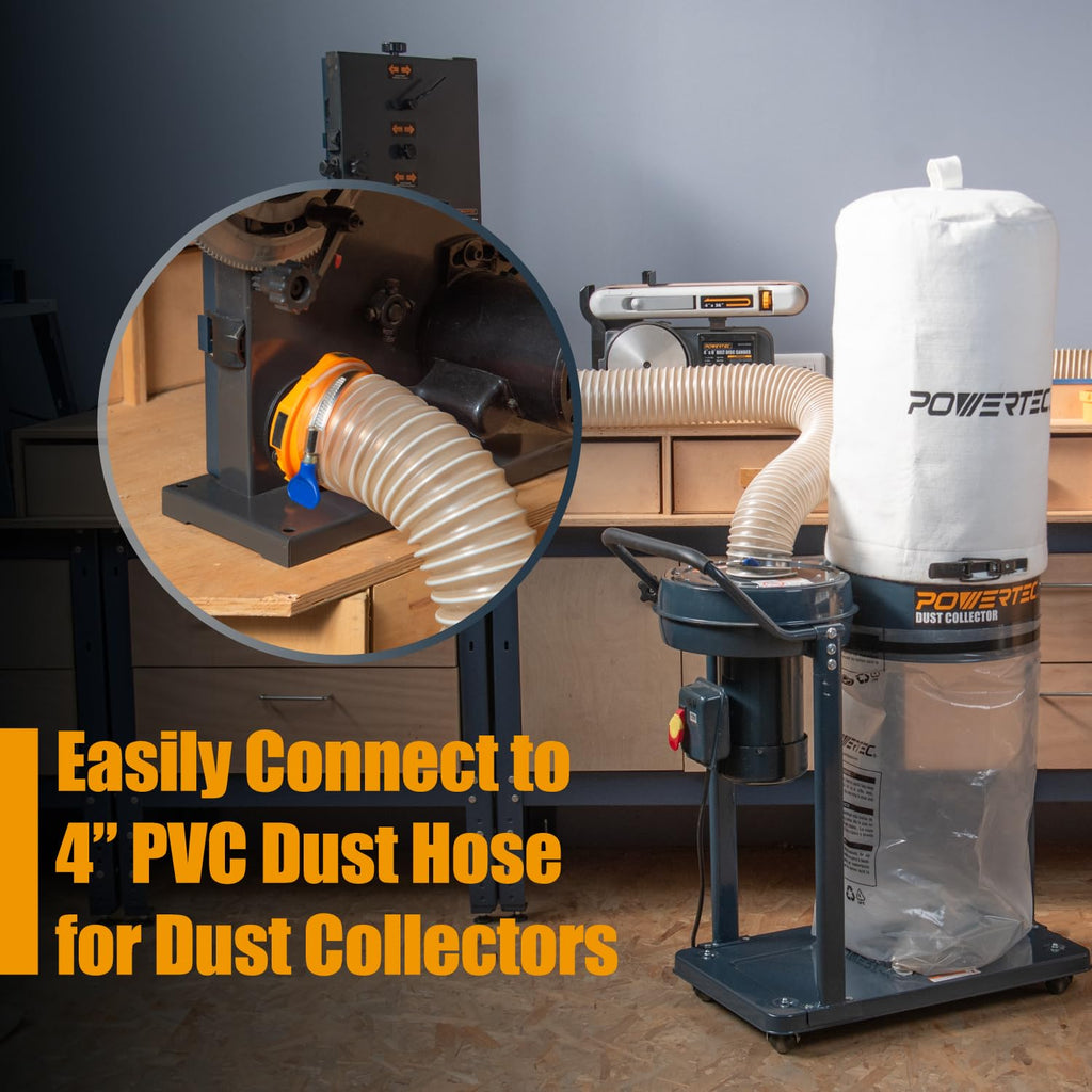 POWERTEC Quick Connect Dust Port Adapter for 4" Dust Hose (70354)