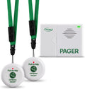 Smart Caregiver Pager System with 2 Call Buttons for Elderly Assistance