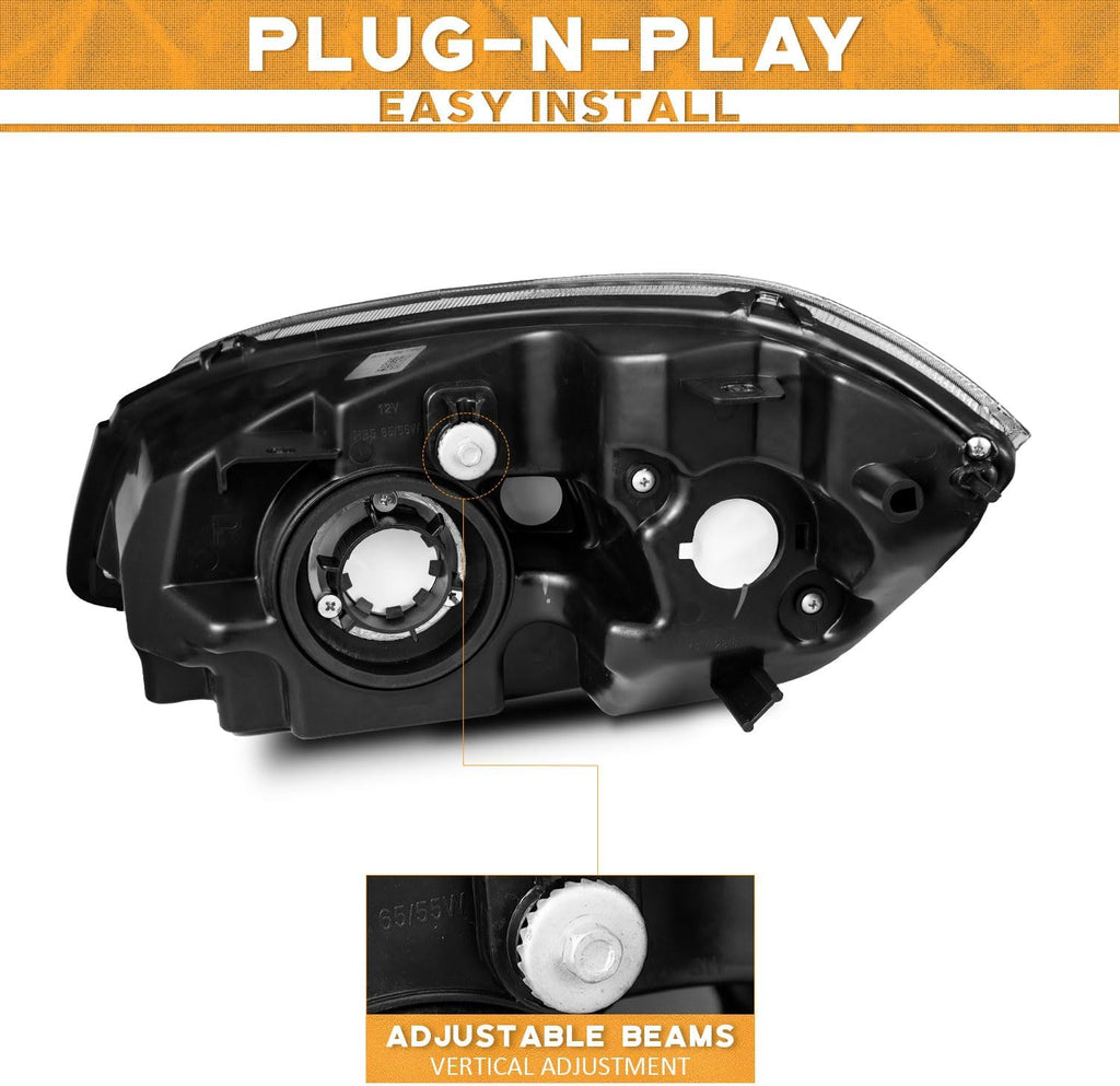 WEELMOTO Headlights for 05-10 Cobalt/05-06 Pontiac Pursuit/07-09 G5