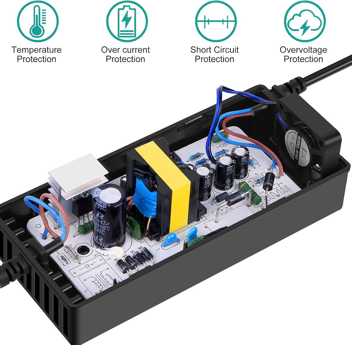 24V 5A Lead-Acid Battery Charger for Lakematic,Pride Mobility, Wheelchair,Drive Medical,Golden Technologies,Shoprider, Jazzy Power Chair, Rascal 200T/500T/301 PC 24BC5000TF-1 EA1065 180 X-CEL