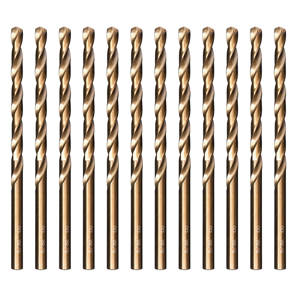 12pcs 5/32" Cobalt Jobber Drill Bit Set M35 HSS for Stainless Steel
