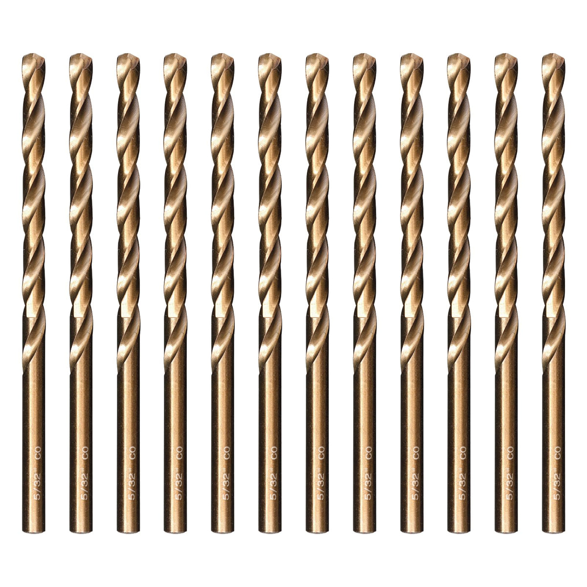 12pcs 5/32" Cobalt Jobber Drill Bit Set M35 HSS for Stainless Steel