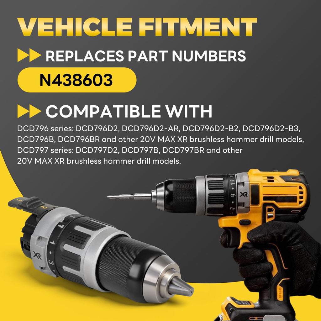 N438603 Upgraded Gear Box for DeWalt DCD796 DCD797 Hammer Drill