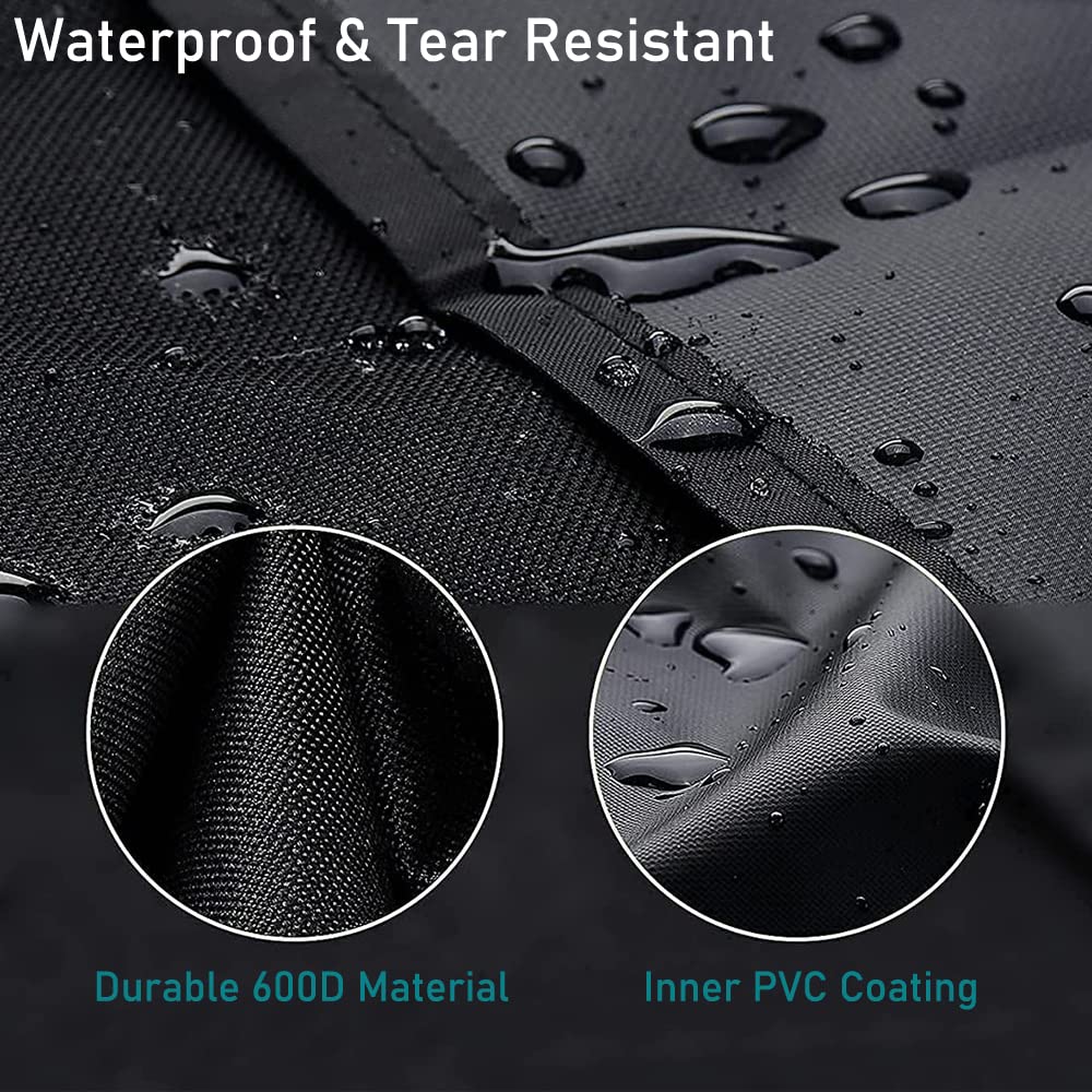 Patio Heater Cover Outdoor Waterproof 600D Heavy Duty Outside Pyramid Torch Heater Cover with Zipper 23" x 23" x 90"