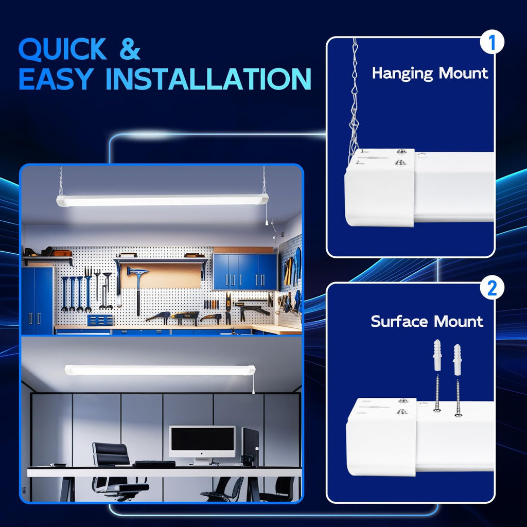 hykolity 4FT 120W LED Shop Light Linkable,13000LM(400w Equivalent), 5000K