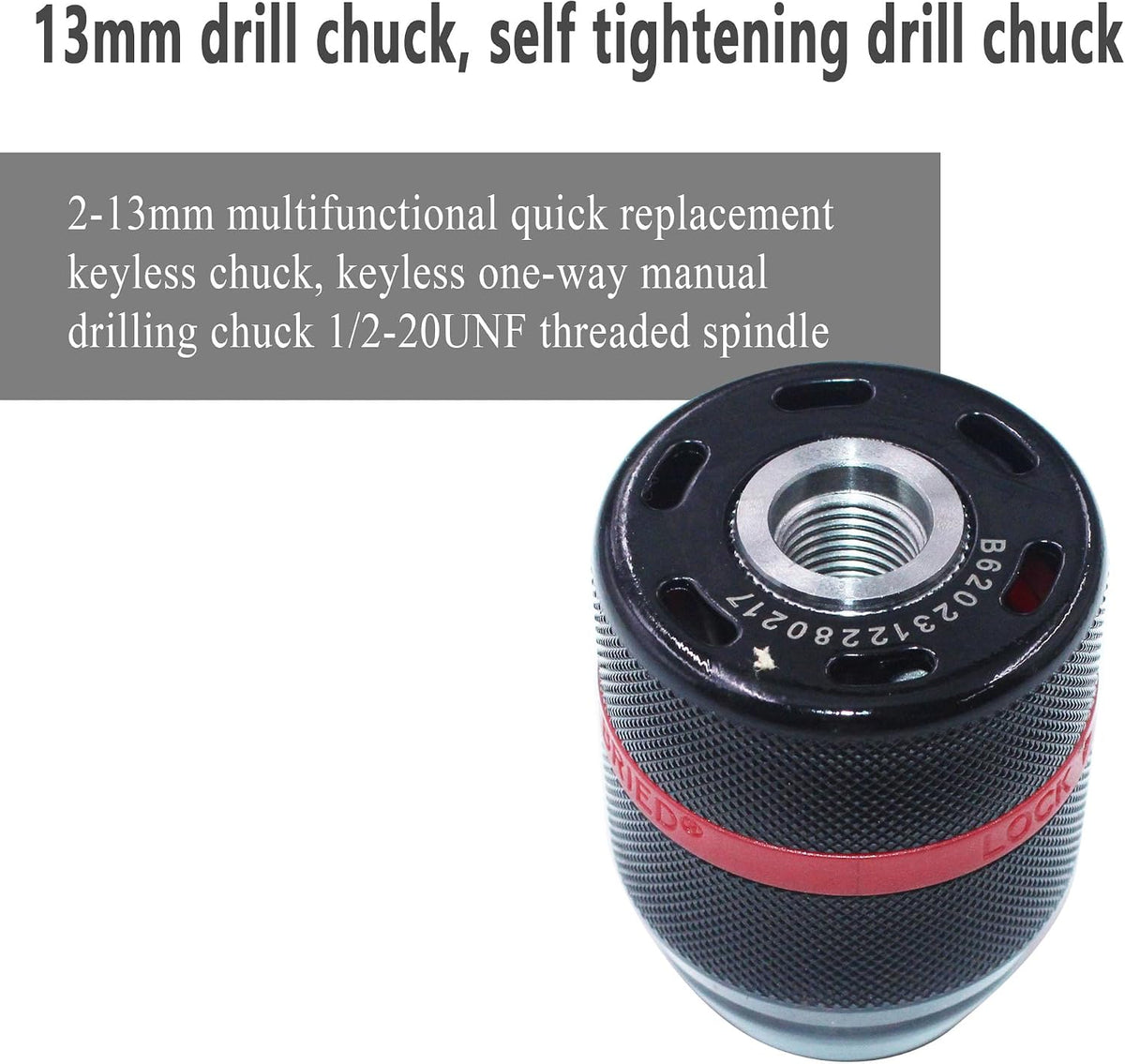 Keyless Drill Chuck Compatible with Milwau-kee - 1/2" Mount 1.5-13mm