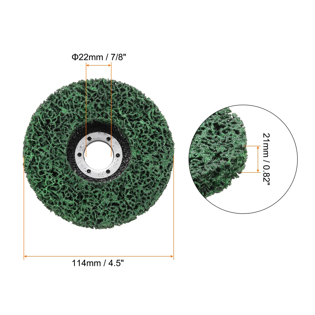 HARFINGTON Strip Disc Stripping Wheels 4.5" x 7/8" Stripping Discs Wheel for Angle Grinder Clean and Remove Paint Coating Rust Welds Oxidation, Green