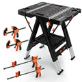 Portable Folding Workbench, Work Table & Sawhorse 2-in-1, 800 LBS Load