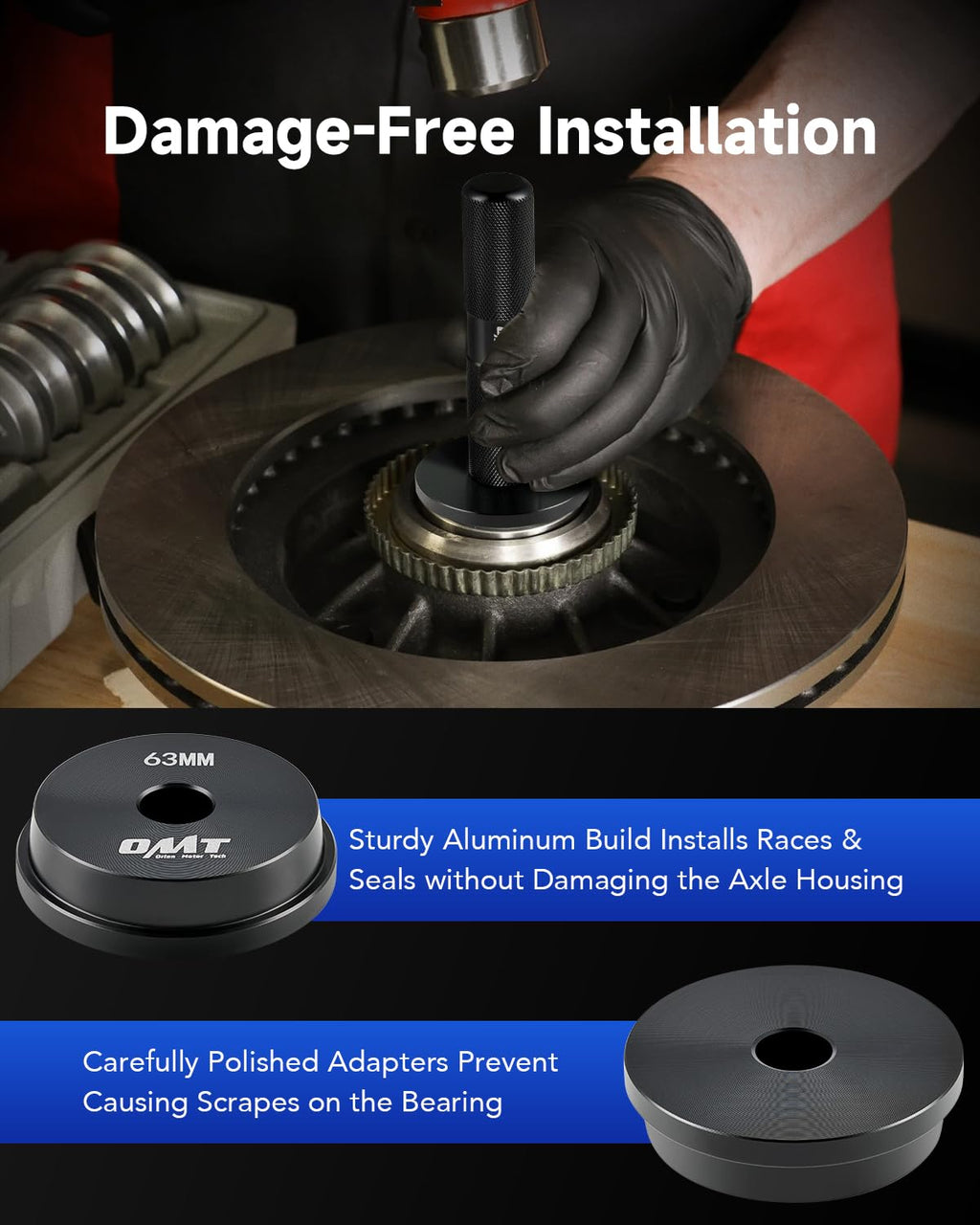 OMT Bearing Press Kit, 10pc Bearing Race and Seal Driver Set