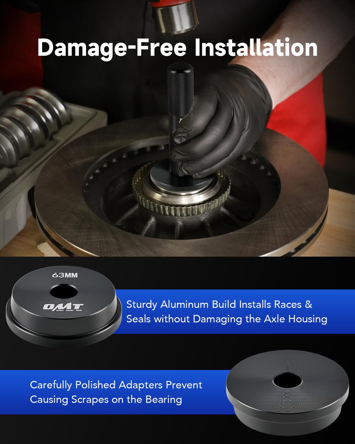 OMT Bearing Press Kit, 10pc Bearing Race and Seal Driver Set