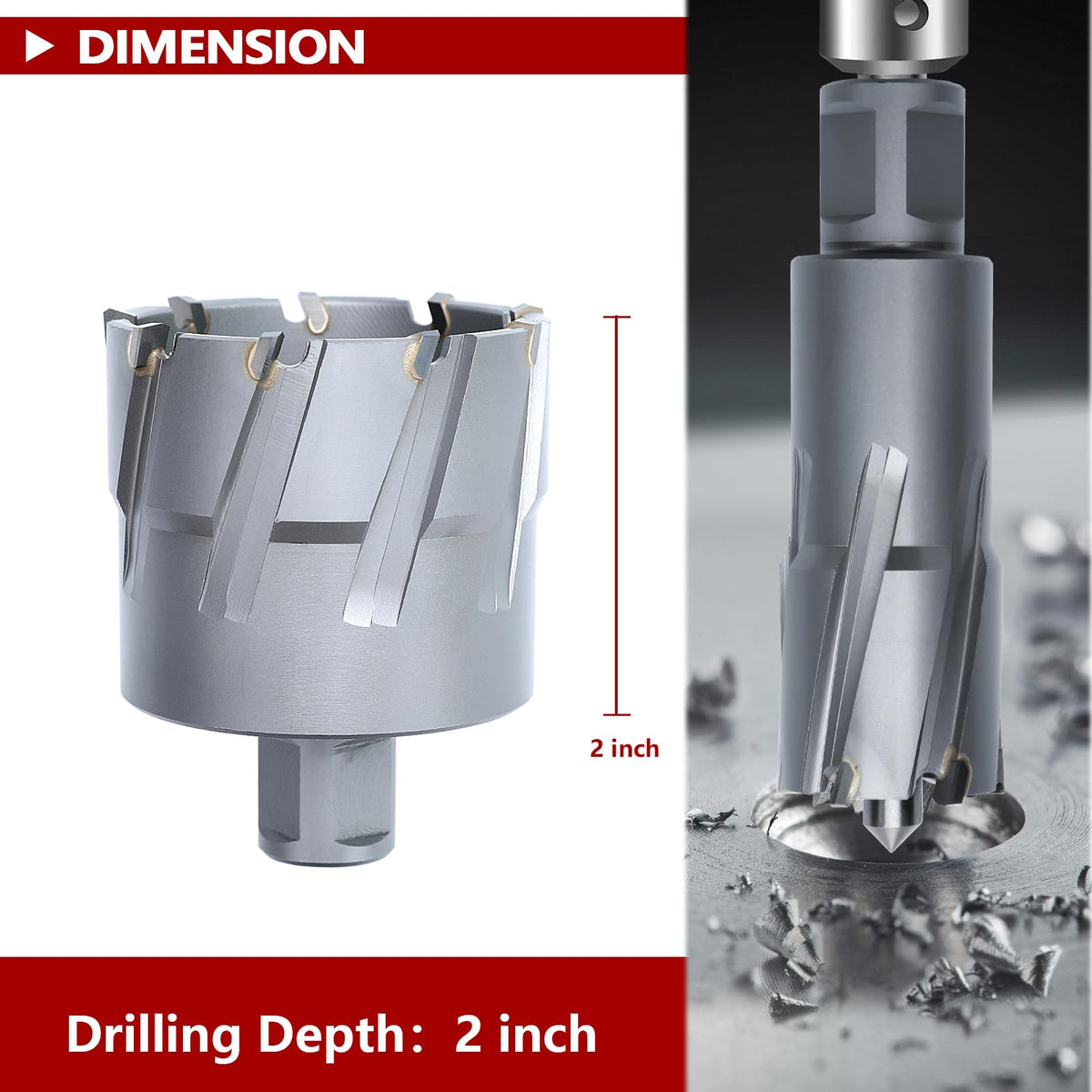 GRIXLEN 2" x 2" Annular Cutter with Weldon Shank