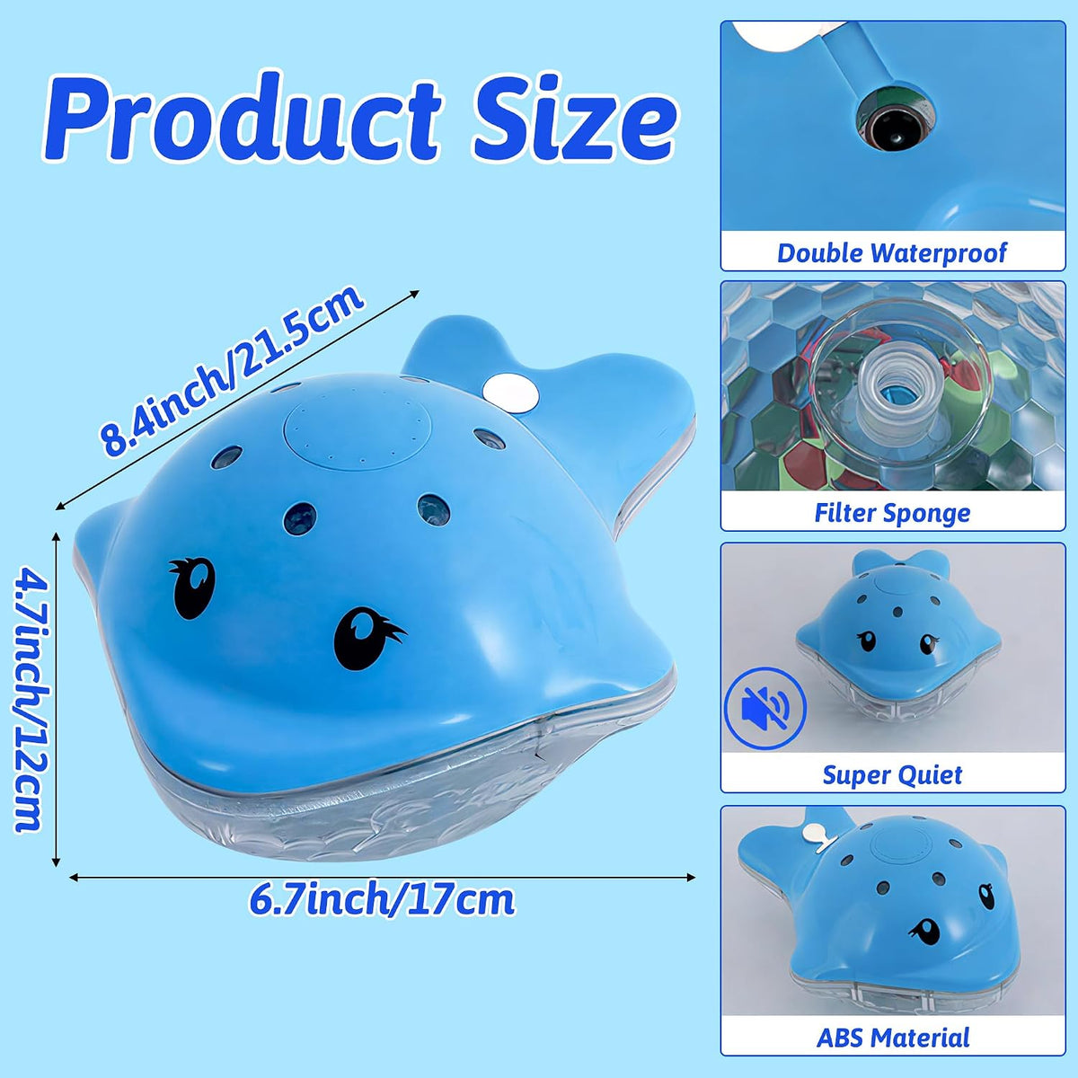 Floating Pool Fountain with Adjustable Colorful LED Light Show Waterfall Spray Timer Feature, Floating Light Party