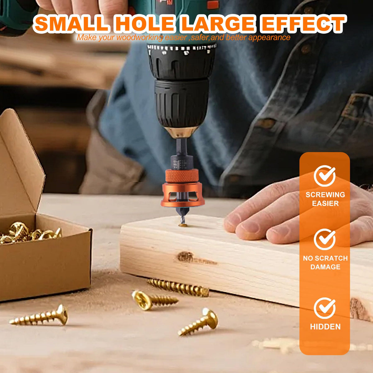 Countersink Drill Bit Set with Bit Holder 6PCS