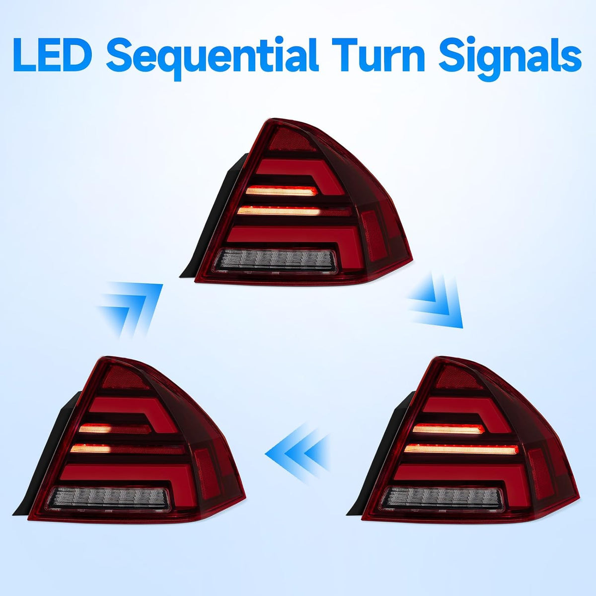 ELH LED SEQ DRL Tail Light Fit for 2006-2013 Impala/14-16 Impala Limited