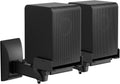 TNP Bookshelf Speaker Wall Mounts, Dual Side Clamps, 55 lb, 2 Pack, Black | Rear Surround Sound Speaker Mounts Fit