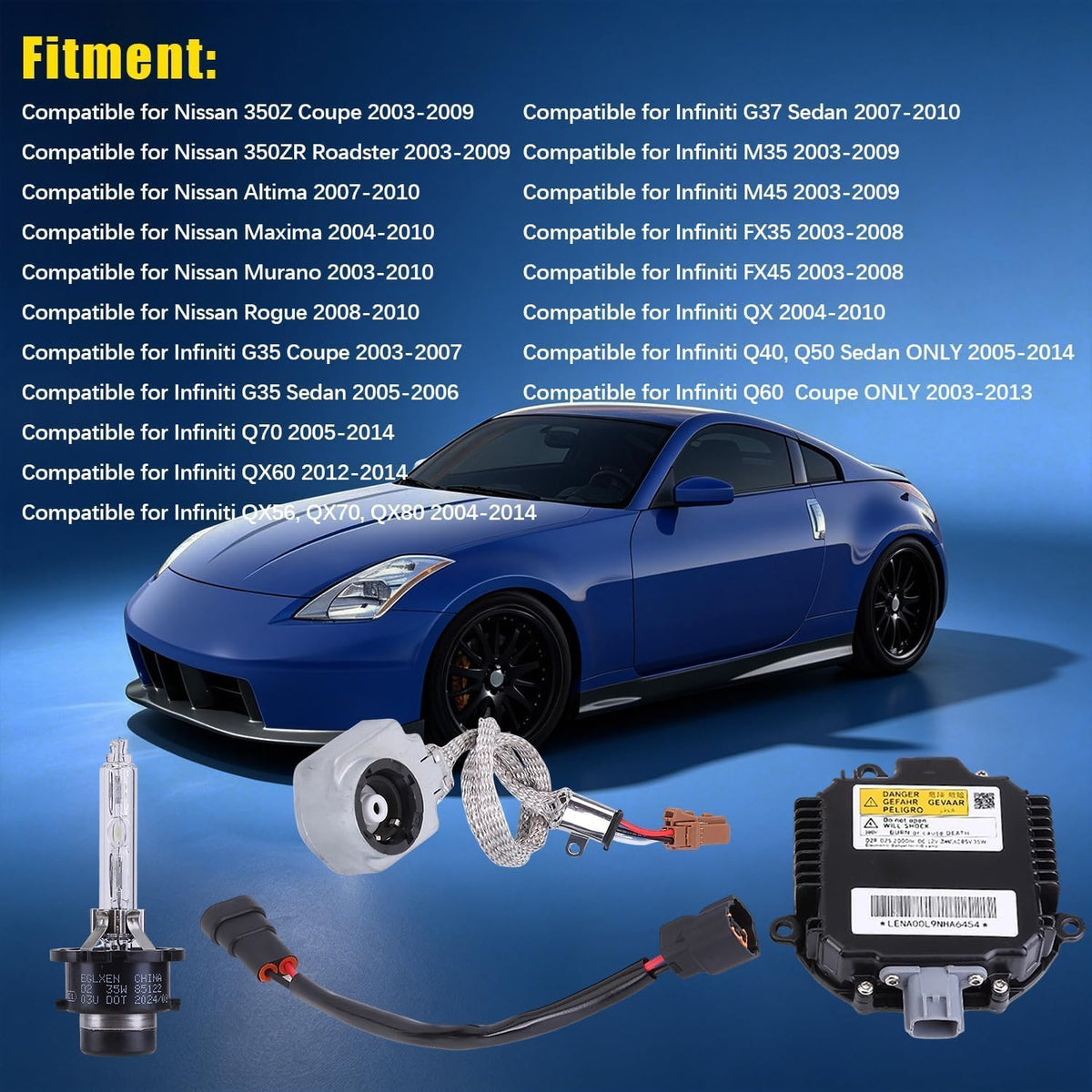 Headlight Ballast & Bulb Igniter Control Module for Nissan Maxima 2004-2010