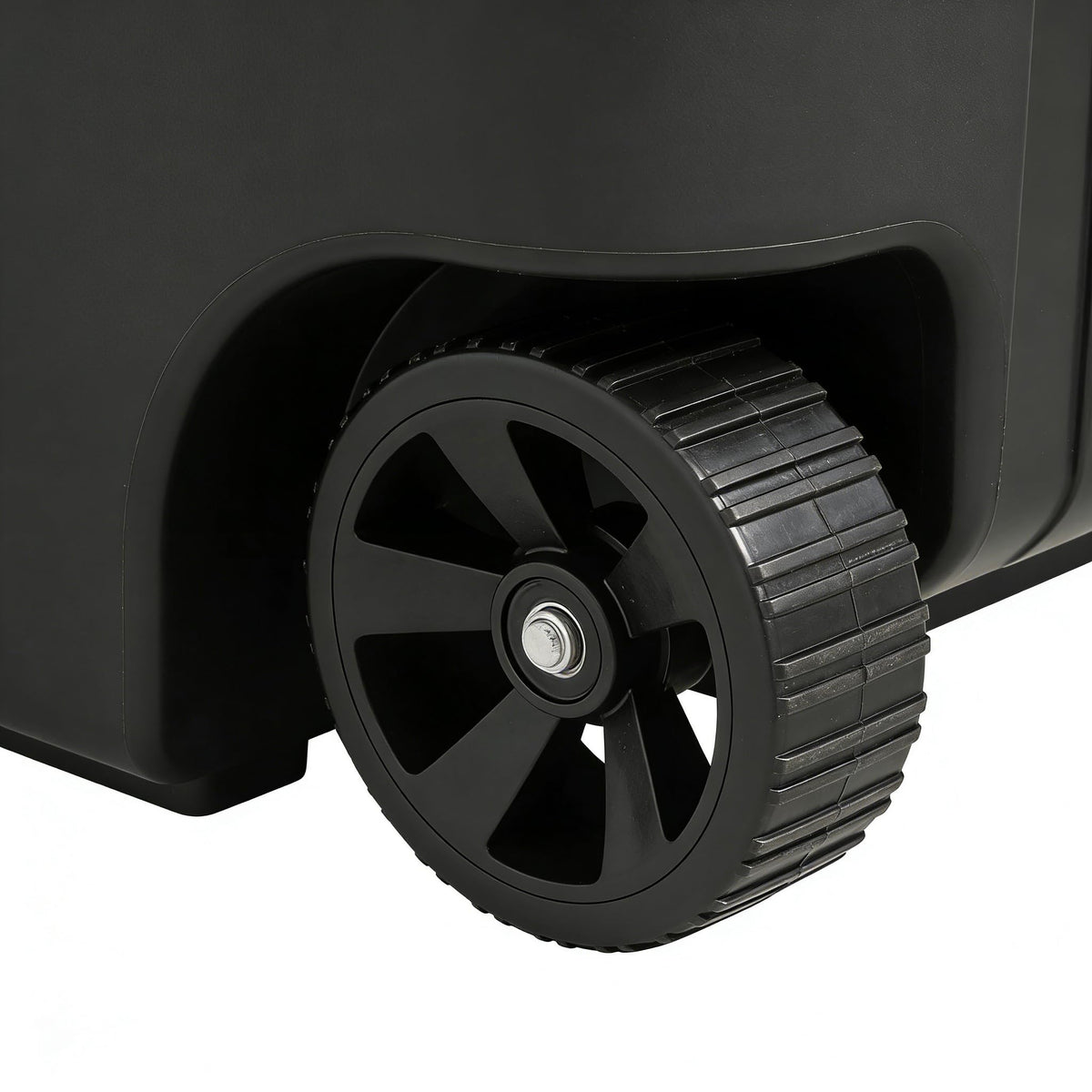 45 Gallon Wheeled Trash Can with Lid, Heavy Duty Outdoor Garbage Bin
