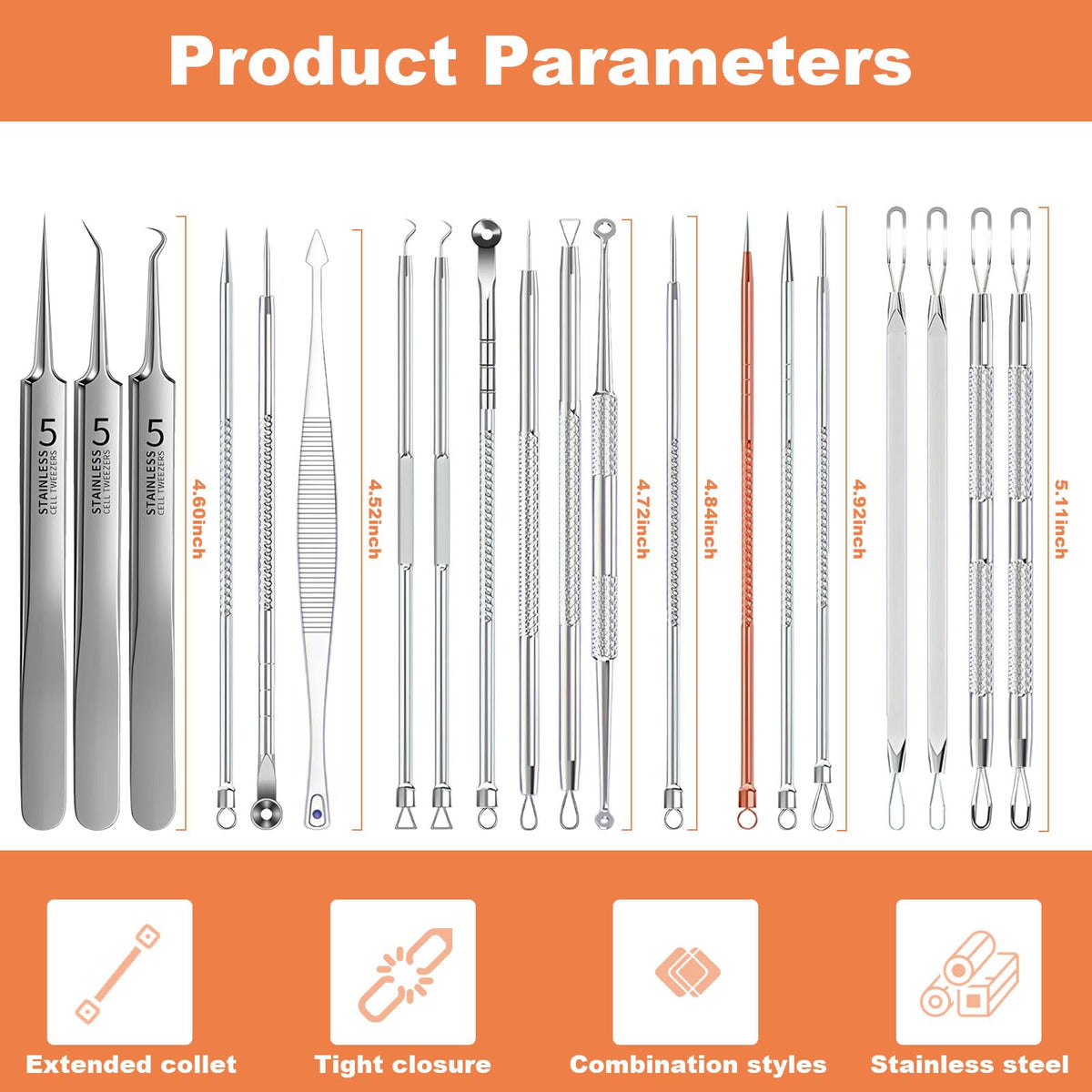 2026 Professional Pimple Popper Tool Kit, 20 PCS Blackhead Remover Tools，Blackhead Remover Comedone Extractor Tools