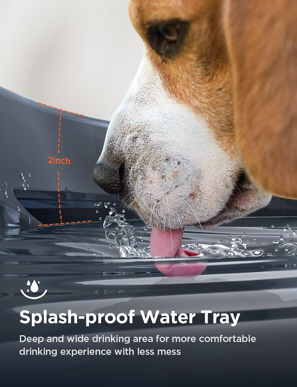 7L/1.8Gal Dog Water Fountain for Large Dog, FEELNEEDY Dog Water Bowl Dispenser Pet Water Fountain, Water Dispenser
