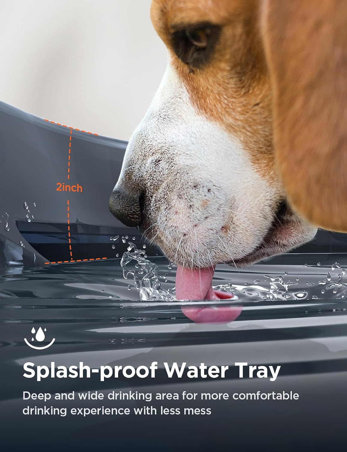 7L/1.8Gal Dog Water Fountain for Large Dog, FEELNEEDY Dog Water Bowl Dispenser Pet Water Fountain, Water Dispenser
