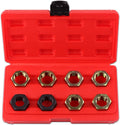 8 PCS Axle Spindle Thread Chaser Set, Thread Repair Kit High-Strength Thread Restorer Tool, Axle Spindle Fractional Cleaning and Rethreading Set Metric M20 M22 M24 & UNEF 13/16" 3/4"