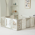14-Panel Modular Foldable Baby Playpen & Safety Activity Yard with Locking Walk-Through Gate for Infants & Toddlers